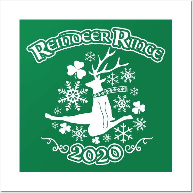 Reindeer Rince Holiday Feis Wall Art by roseandshamrock